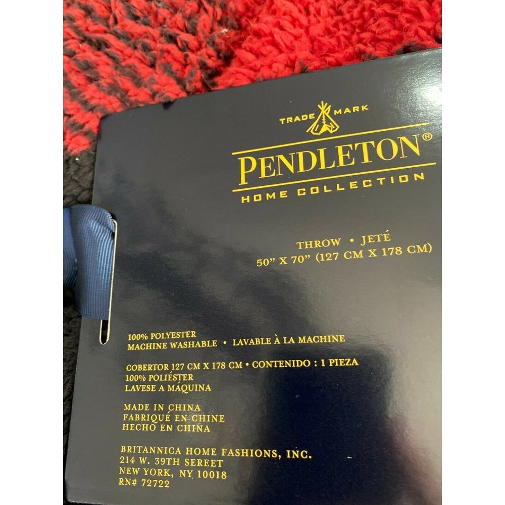 Pendleton Throw Blanket 50 x 70 Sherpa Throw - Picture 5 of 7
